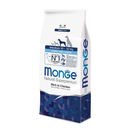 Monge Medium Puppy & Junior Ricco di Pollo 800 gr