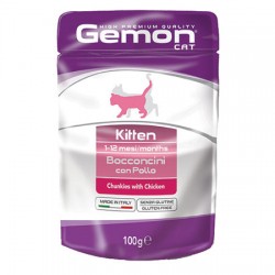 GEMON BUSTE CAT KITTEN POLLO 100GR